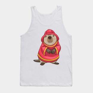 Beaver Firefighter Fire department Tank Top